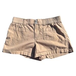 Vanilla Star Women's Khaki Shorts Size‎ 9 Elastic Waist Casual Cute Chino